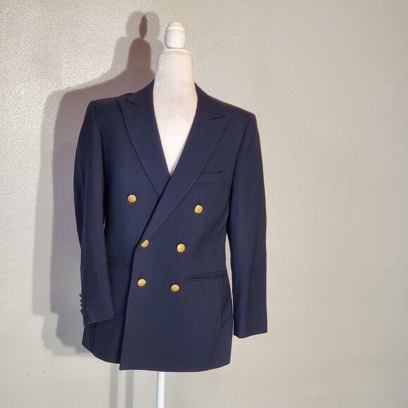 DARKMONT NAVY BLUE BLAZER LONG SLEEVE SIZE 36S - Picture 1 of 7